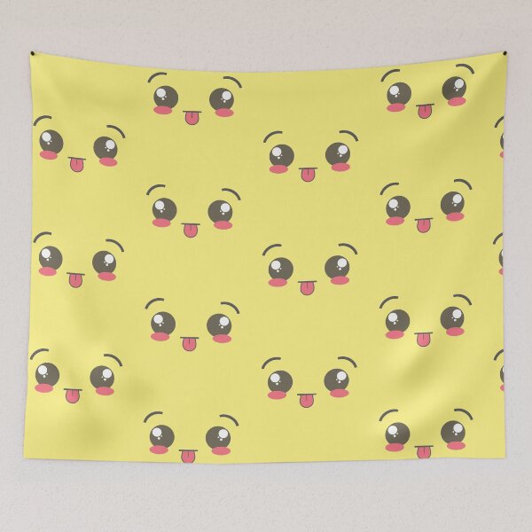 Item preview, Kawaii Silly Face (Yellow) designed and sold by Erie-Cole.