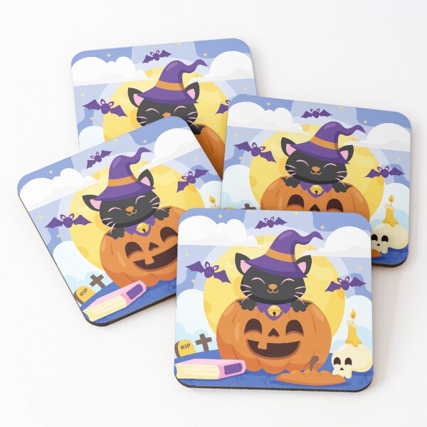 Item preview, Cute Funny Halloween Costume Pumpkin Cat Skull Hat designed and sold by Ross-Sergey.