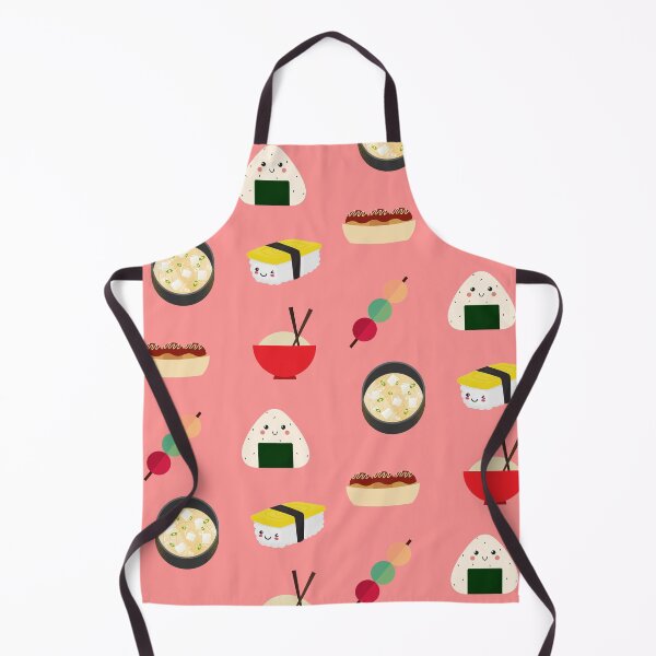 Item preview, Japanese Food Pattern -Kawaii Pink Sushi Onigiri Miso Design designed and sold by Daebakshop.