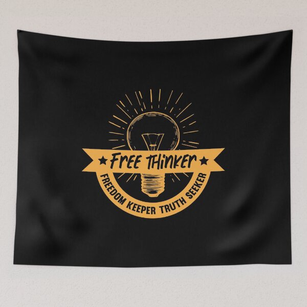 Item preview, Free Thinker Freedom Keeper Truth Seeker - Quote Shirt for Men, Women designed and sold by Unicorny-Design.