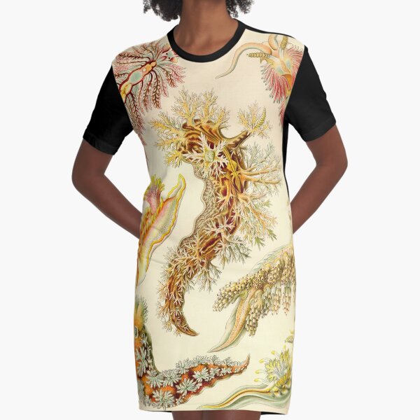 Sea Slug - Ernst Haeckel Graphic T-Shirt Dress