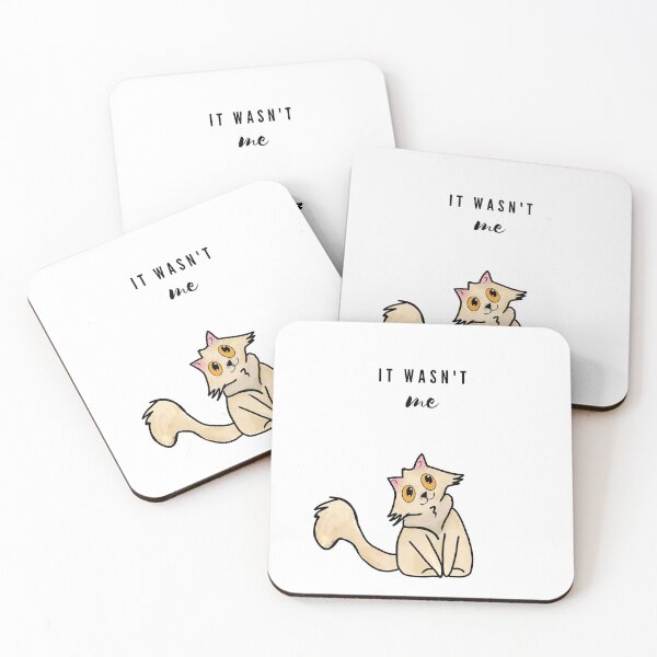Item preview, It Wasn't Me cream cat  designed and sold by Shannon McRoberts.