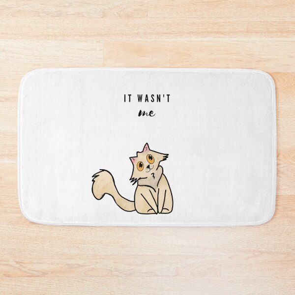 Item preview, It Wasn't Me cream cat  designed and sold by Shannon McRoberts.