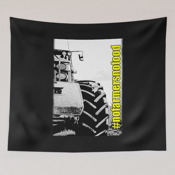 Item preview, No farmers no food B&W yellow designed and sold by marosi.
