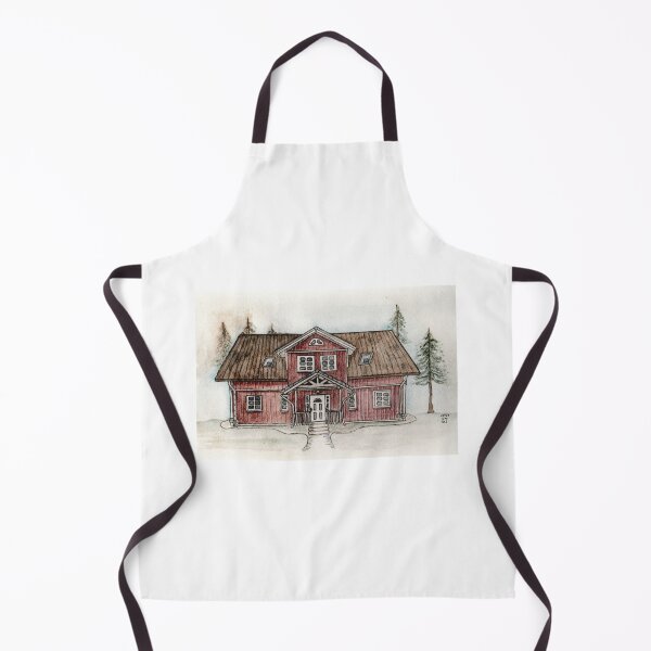 Item preview, Sweden house in watercolor designed and sold by kreativeadern.