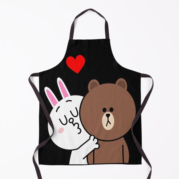 Brown bear and Cony A Kiss 4 U Apron