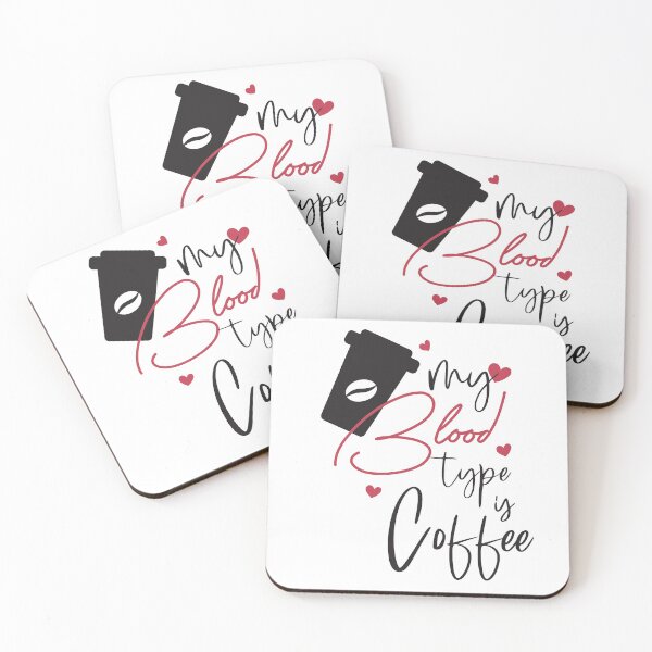 Item preview, Cute My Blood Type Is Coffee - Trendy Cup of Coffee Illustration Gift Idea For Coffee Lovers designed and sold by Prince - Bestseller ★★★★★.