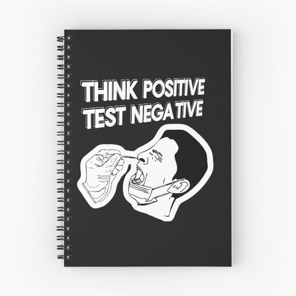 Item preview, Think positive Test negative (dark background version) designed and sold by Starboy Design.