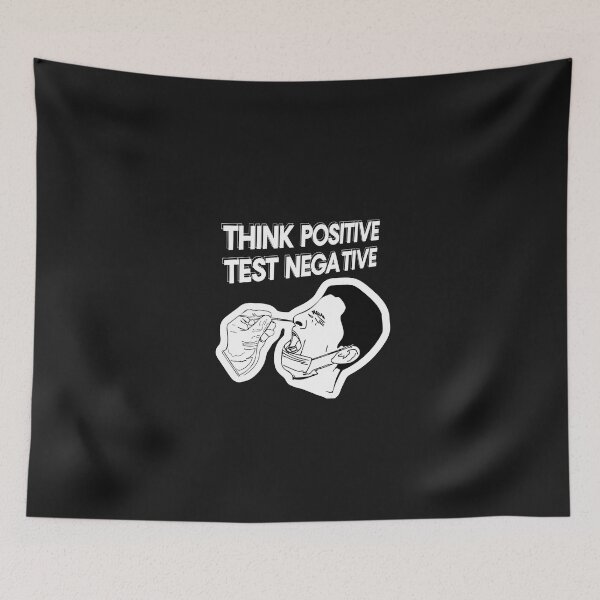 Item preview, Think positive Test negative (dark background version) designed and sold by Starboy Design.