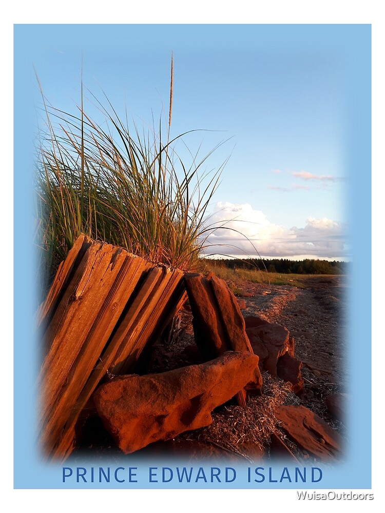 "PEI Sunset and Sandstone at Panmure Island Beach " Poster for Sale by