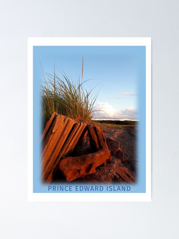 "PEI Sunset and Sandstone at Panmure Island Beach " Poster for Sale by