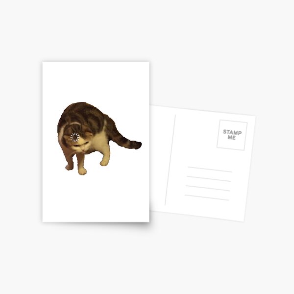 Cat loading icon meme Postcard for Sale by Goath