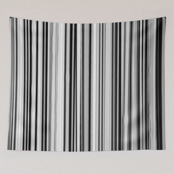 Artikelvorschau, Schwarz-weißes Barcode-Streifenmuster entworfen und verkauft von Deborah Camp.