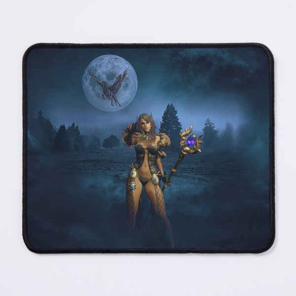 Item preview, Sorceress at night in the fantasy forest designed and sold by brendanre.