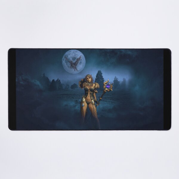 Item preview, Sorceress at night in the fantasy forest designed and sold by brendanre.