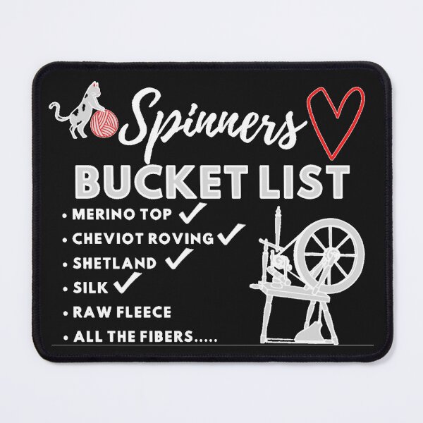 Item preview, Spinners Bucket List fun graphic text gift for handspinner designed and sold by rhodabear.