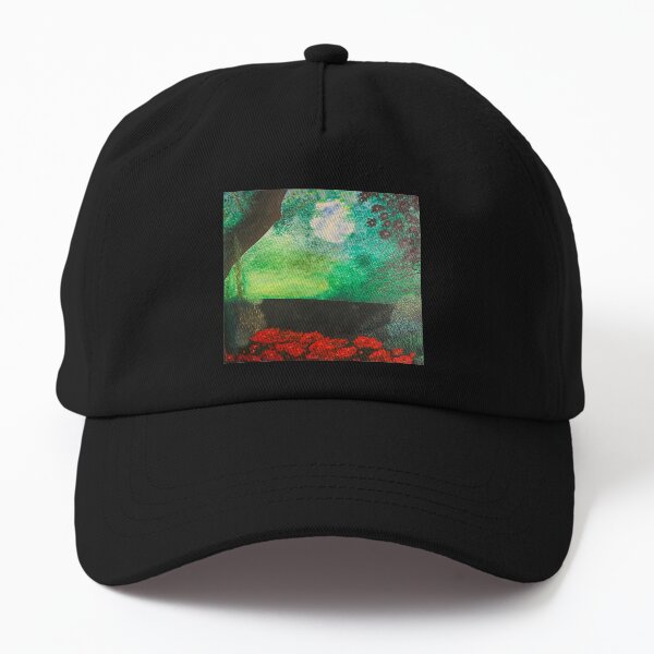 OIL PAINTING, ORIGINAL, LANDSCAPE, MOONSCAPE, NIGHT SCENE, LAKE SCENE, FULL MOON, NEW YORK, GERANIUM Dad Hat