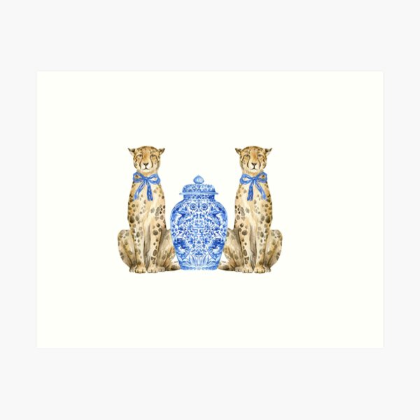 Item preview, Stately Leopard Chinoiserie designed and sold by Yunihadi.