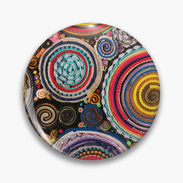 Item preview, Psychedelic Concentric Circles Embroidery Pattern designed and sold by YuviMK.