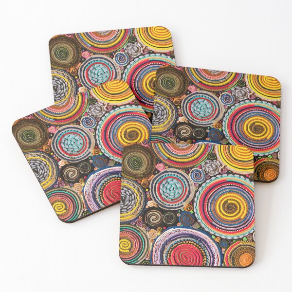 Item preview, Psychedelic Concentric Circles Embroidery Pattern designed and sold by YuviMK.
