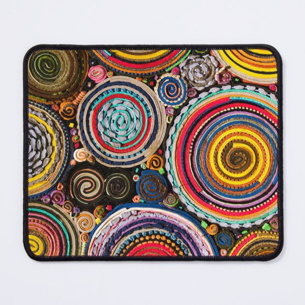 Item preview, Psychedelic Concentric Circles Embroidery Pattern designed and sold by YuviMK.