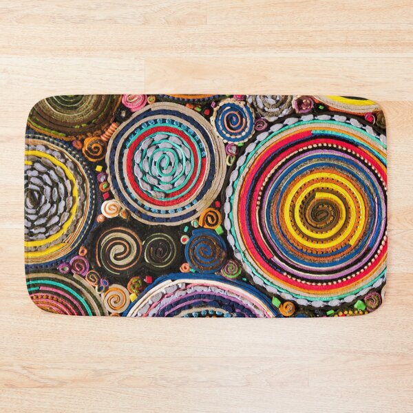 Item preview, Psychedelic Concentric Circles Embroidery Pattern designed and sold by YuviMK.