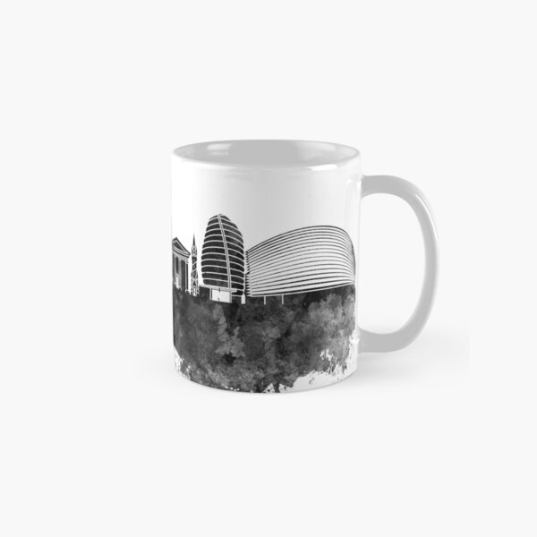 Item preview, Leicester skyline in black watercolor designed and sold by paulrommer.