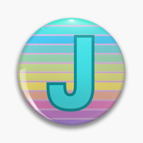 Item preview, Initial J Letter J. Monogram J. Colorful Stripe. J name. designed and sold by ABInspired.