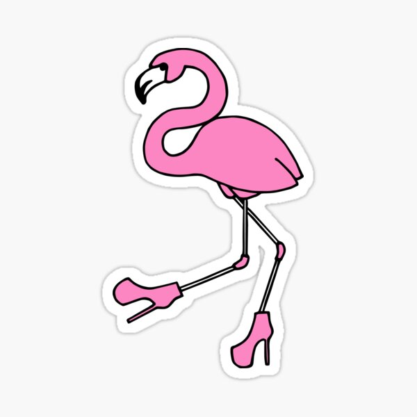 Sassy Flamingo Sticker