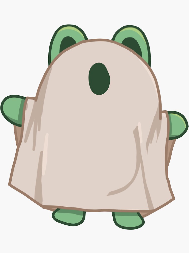 "frog dressed as ghost" Sticker for Sale by liekea Redbubble