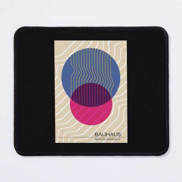 Item preview, Bauhaus - Retro / Art Deco architecture discipline from Berlin, Germany - Available in posters, etc - Wavy Pink & Blue designed and sold by ArcFoundationCo.