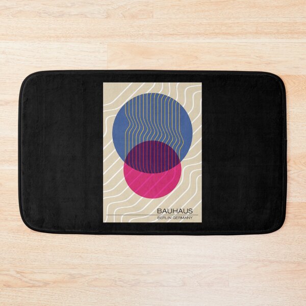 Item preview, Bauhaus - Retro / Art Deco architecture discipline from Berlin, Germany - Available in posters, etc - Wavy Pink & Blue designed and sold by ArcFoundationCo.