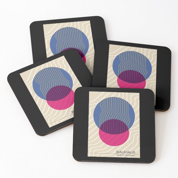 Item preview, Bauhaus - Retro / Art Deco architecture discipline from Berlin, Germany - Available in posters, etc - Wavy Pink & Blue designed and sold by ArcFoundationCo.