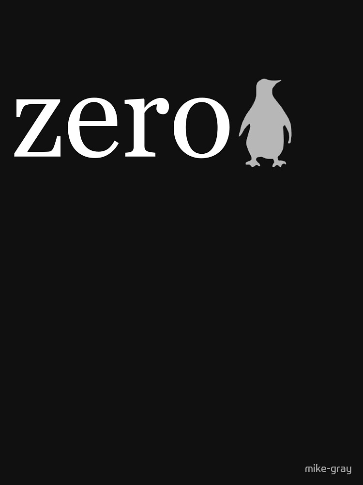 The Word Zero Written in White on a Black Background by mike-gray