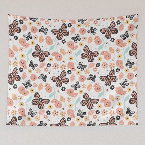 Item preview, Butterflies and flowers pattern 003 designed and sold by BlueLela.