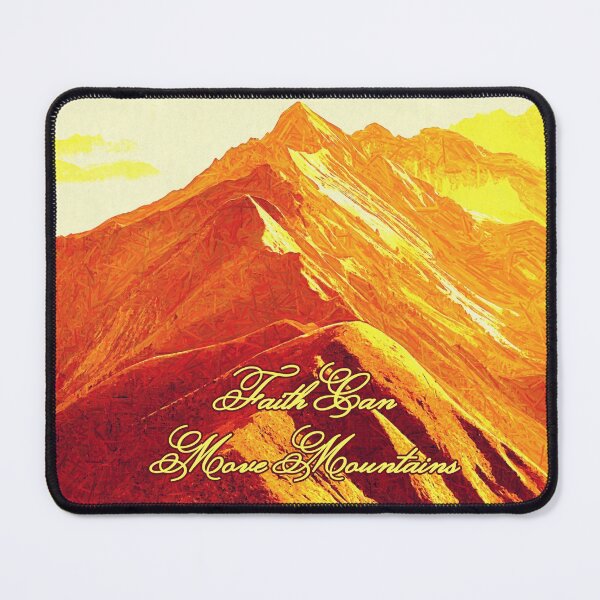 Item preview, Faith Can Move Mountains, Impressionist Painting Mountains and Clouds designed and sold by iASunshine.