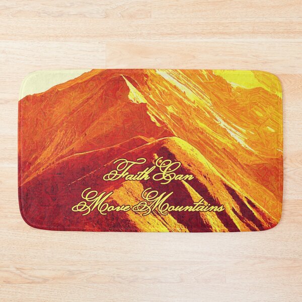 Item preview, Faith Can Move Mountains, Impressionist Painting Mountains and Clouds designed and sold by iASunshine.