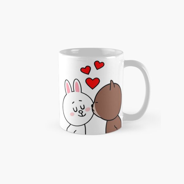Brown Bear Cony Bunny Rabbit The Kiss Classic Mug