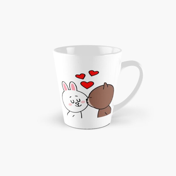 Brown Bear Cony Bunny Rabbit The Kiss Tall Mug