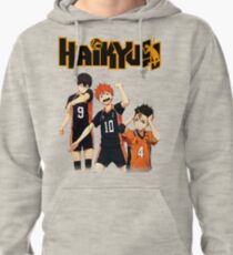 Haikyuu - Tobio, Hinata and Nishinoya Pullover Hoodie