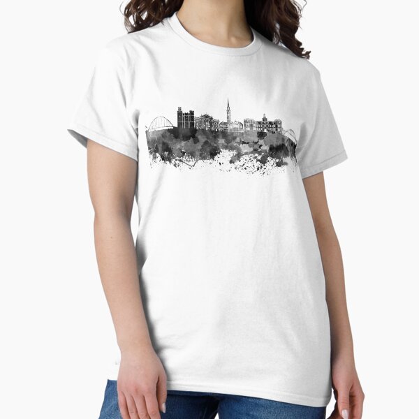 Item preview, Skyline de Newcastle à l'aquarelle noire designed and sold by paulrommer.