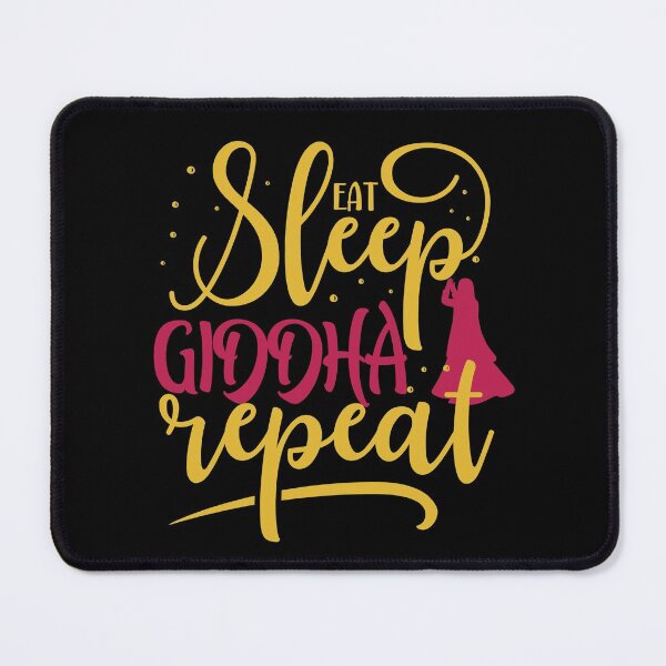 Item preview, Eat Sleep Giddha Repeat designed and sold by DesiBoli.