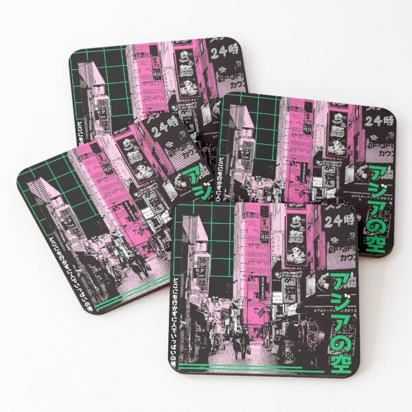 Item preview, Vaporwave Cyberpunk Japanese Neon City designed and sold by OWLvision33.