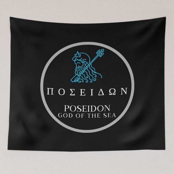 Item preview, Poseidon Greek God of the Sea Trident Mythology Design designed and sold by OnyxMoonDesigns.