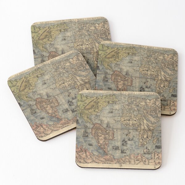 Item preview, Vintage World Map ca 1595 designed and sold by implexity.