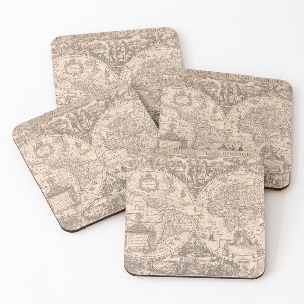 Item preview, Vintage World Map ca 1618 designed and sold by implexity.