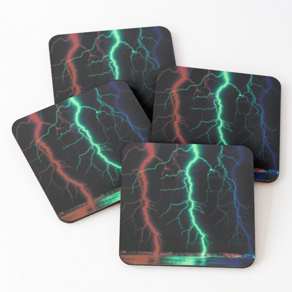 Item preview, TRIPLE MULTICOLOR LIGHTNING -THUNDERBOLTS designed and sold by MrCreativeArts.