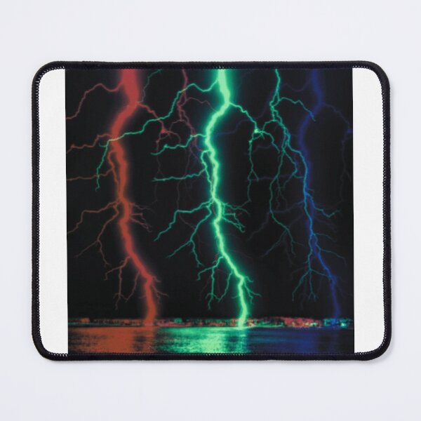 Item preview, TRIPLE MULTICOLOR LIGHTNING -THUNDERBOLTS designed and sold by MrCreativeArts.