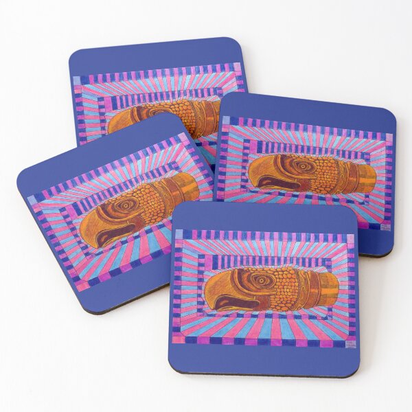 Item preview, 594 - MIXTEC LIP ORNAMENT - DAVE EDWARDS - COLOURED PENCILS - 2021 designed and sold by BLYTHART.