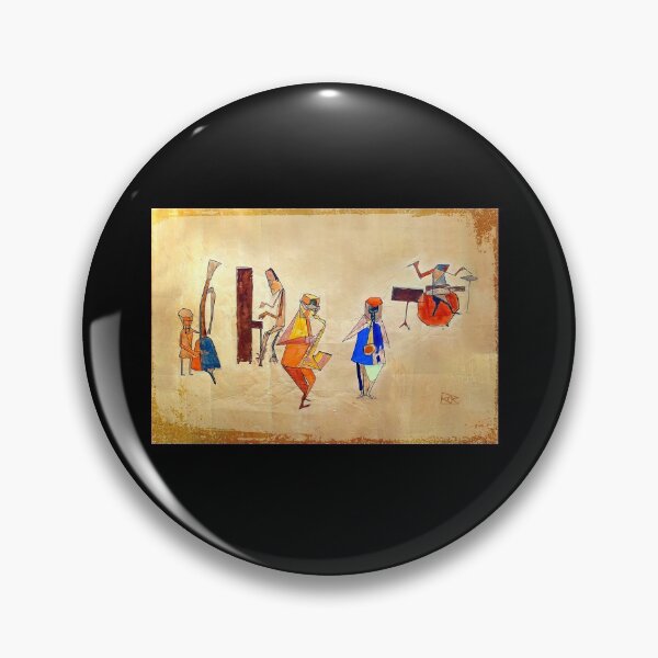 Item preview, Original Artist - Jazz Quintet Painting - Cubist Study on Paper designed and sold by AlohaHound.